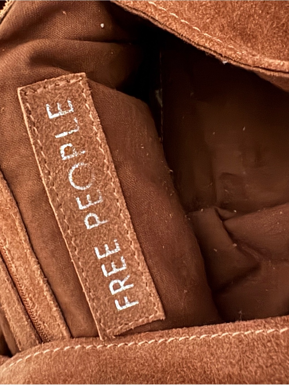 Free People Suede Studded Hobo Tote - Brown - Picture 5 of 6